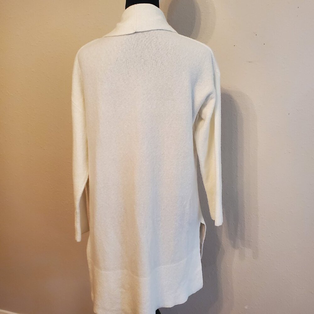 TAHARI Women's Ultra Lite Open Front Long Cardigan in Pearl Size XS/4. - Picture 6 of 14